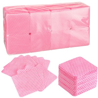 1000 Pieces Eyelash Extension Glue Wipes Eyelash Glue Cleaner Non Woven Fabric Glue Wipes Lash Supplies Accessories Tools for Eyelash Extension Glue and Nail Polish Bottle (Rose Red)