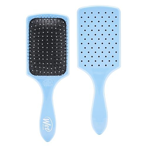 Wet Brush Paddle Detangler Hair Brush, Sky - Ultra-Soft IntelliFlex Detangling Bristles with AquaVent Design - Spread Hair Treatments Evenly - Pain-Free Hair Brush For Women, Men, Wet And Dry Hair