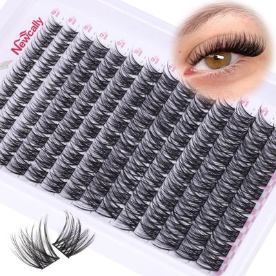 Wispy Lash Clusters Natural Look Cluster Eyelash Extension DIY Lash Extension C Curl Eyelash Clusters 10-16MM Spiky Individual Lashes Clusters by Newcally