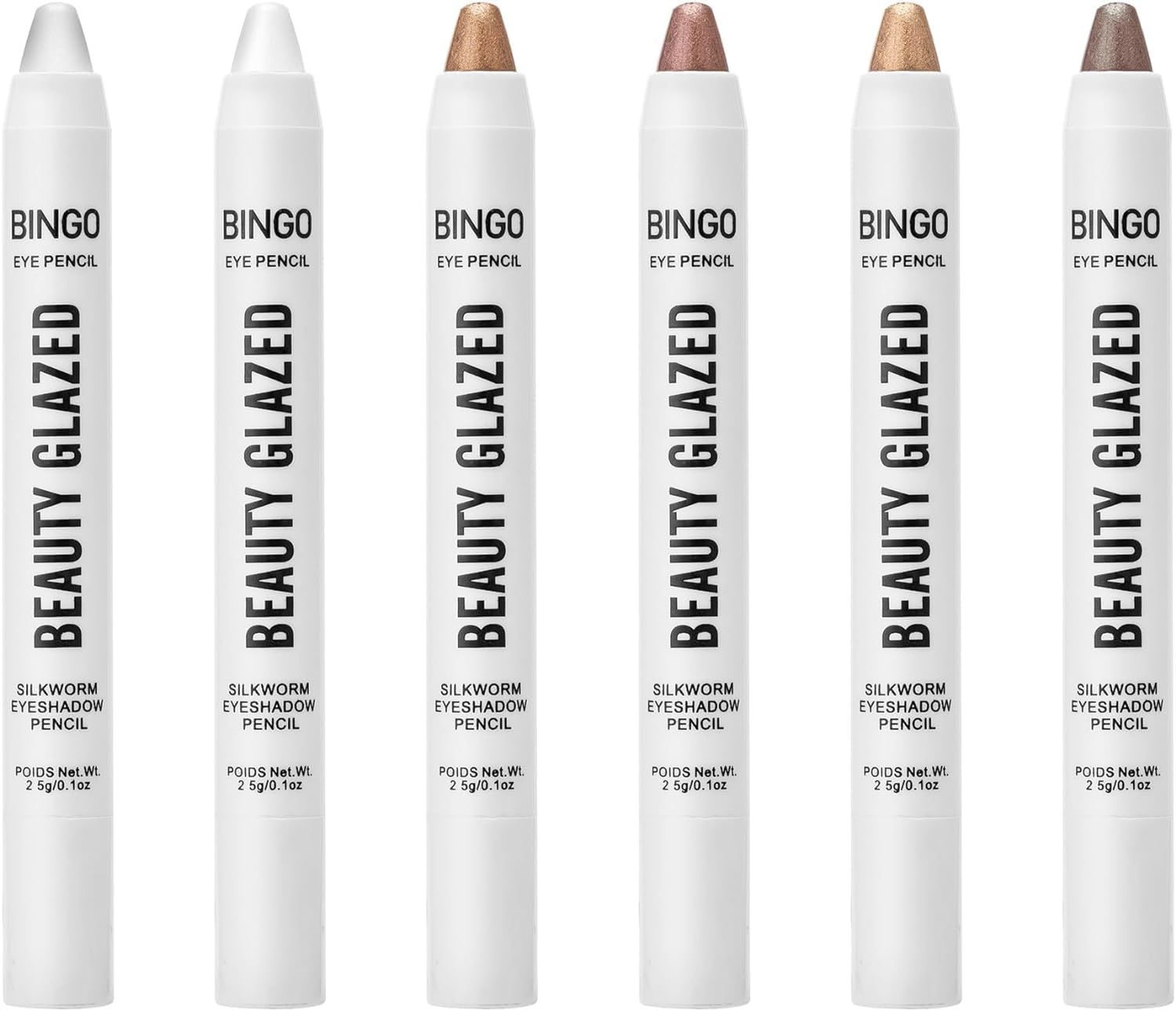 6 Pcs Shimmer Cream Eyeshadow Stick, Eyeliner Pen Eye Shadow Stick Makeup Matte Brightener Highlighter Eyeshadow Pen, Long Lasting Waterproof Hypoallergenic Eyeshadow Make Up (Eyeshadow Stick)