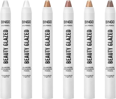 6 Pcs Shimmer Cream Eyeshadow Stick, Eyeliner Pen Eye Shadow Stick Makeup Matte Brightener Highlighter Eyeshadow Pen, Long Lasting Waterproof Hypoallergenic Eyeshadow Make Up (Eyeshadow Stick)