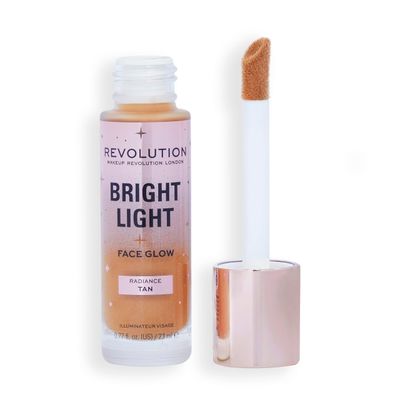 Revolution, Bright Light Face Glow, Lightweight &amp; Brightening Multi-Use Skin Tint, Illuminating and Natural Glow Finish, Radiance Tan, 0.77 Fl. Oz