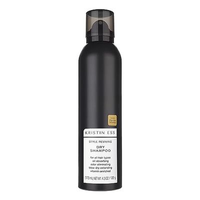 Kristin Ess Dry Shampoo Spray for Oily Hair - Absorbs Oil, Adds Volume with Minimal Residue, Style Extender  Fragrance Refresher - Sulfate Free, Vegan  Color Safe - Fresh Pear Fragrance