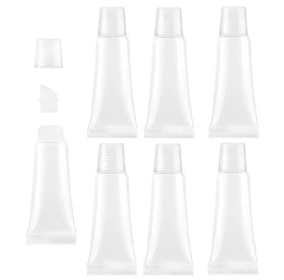 Duehut 10PCS 10ml Empty Tubes Lip empty lip gloss containers Refillable Soft Clear Tubes Mini Lipgloss Dispenser Travel Toothpaste Cream Chapstick Lipstick Clear for DIY Lipgloss Balm Cosmetic