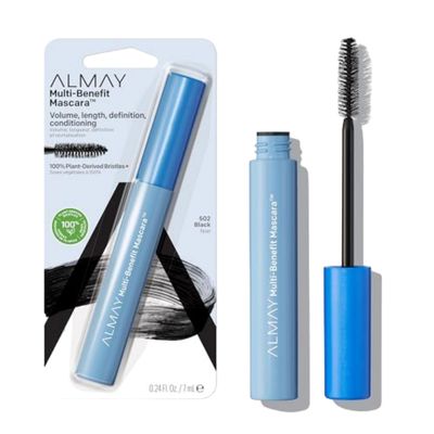 Almay Mascara, Volume, Length, Definition &amp; Conditioning, Multi-Benefit Eye Makeup, Hypoallergenic and Fragrance-Free, 502 Black