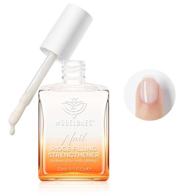 modelones Nail Strengthener, 8-in-One Nail Ridge Filler Base Coat Nail Polish Repair Nail Growth Treatment for Thin and Damaged Nails, Pure Bliss, 15ml