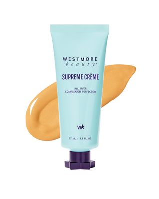 Westmore Beauty Supreme Creme All Over Complexion Perfector - Medium 3.3OZ - Face, Leg and Body Makeup - Long Lasting CC Cream Self Tanner Spf Skin Tint For Waterproof Transfer-Resistant Full Coverage