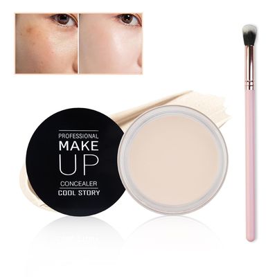 QIUFSSE Under Eye Concealer for Dark Circles Color Corrector Pro Concealer Full Coverage Concealer de oieras Long-lasting Cover up Makeup Waterproof Concealer Makeup -01 IVORY WHITE