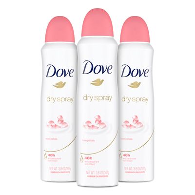 Dove Antiperspirant Deodorant Rose Petals, 3.8 Oz, Pack of 3