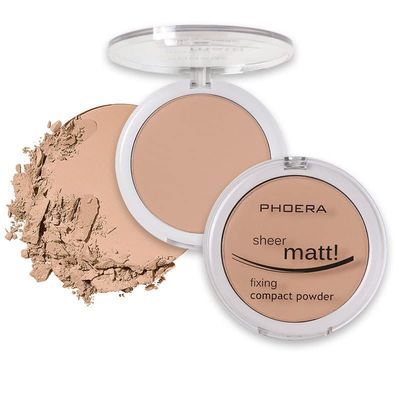 2 Pack PHOERA Matte Face Powder, Control Oil Brighten Skin Color Full Coverage Flawless Face Setting Loose Powder203- Nude