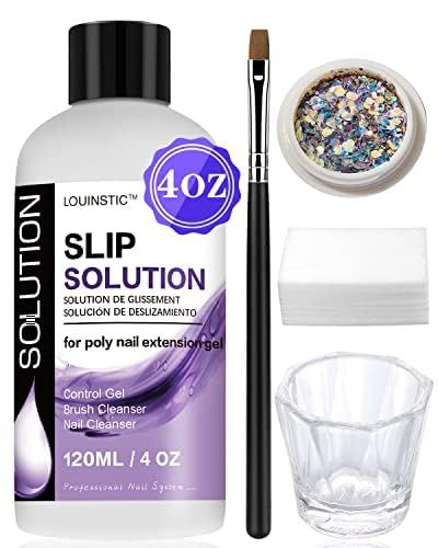 LOUINSTIC Polygel Slip Solution - 4oz Slip Solution for Polygel Nails Anti-stick Gel Solution for Poly Gel Nail Kit