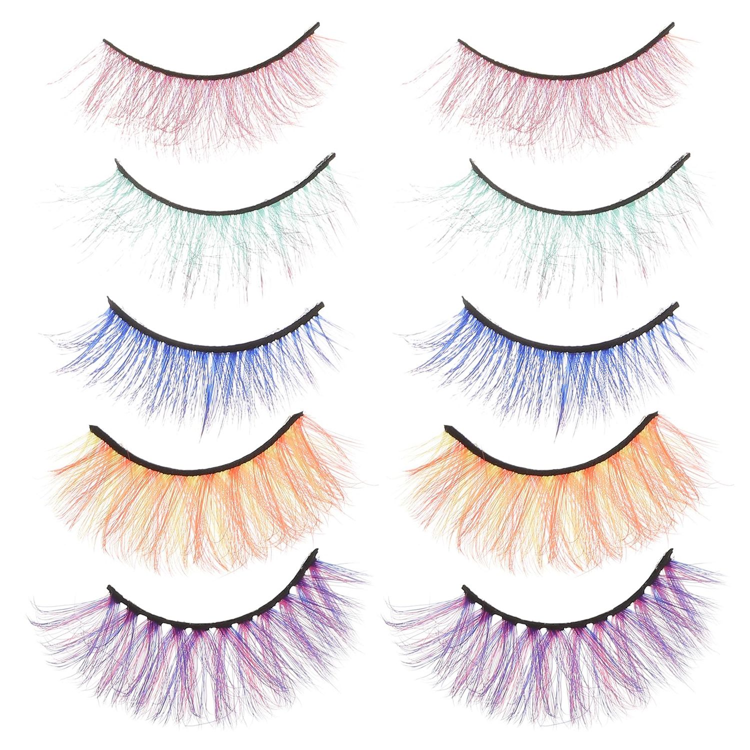 20 pairs False Eyelashes Natural Realistic Look Soft Reusable Fake Eye Lashes Makeup Wispy Fluffy ?as Postizas