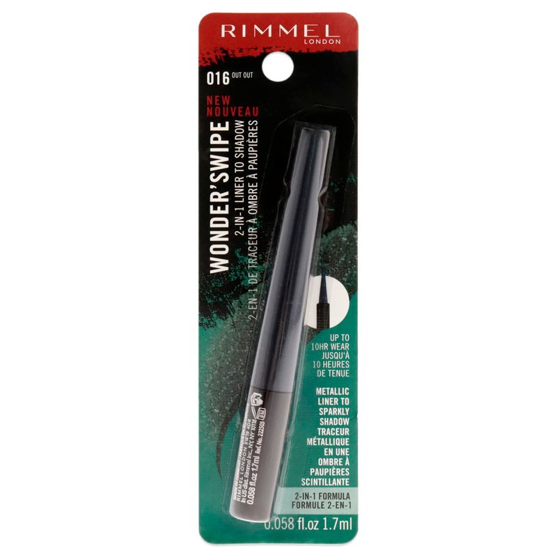 Rimmel London Wonder Swipe 2-in-1 Liner to Shadow - 016 Out Out Eyeliner Women 0.06 oz