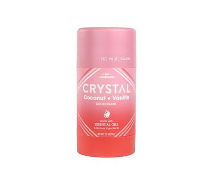 Crystal Magnesium Solid Stick Natural Deodorant, Non-Irritating Aluminum Free Deodorant for Men or Women, Safely and Effectively Fights Odor, Baking Soda Free, Coconut  Vanilla, 2.5 oz