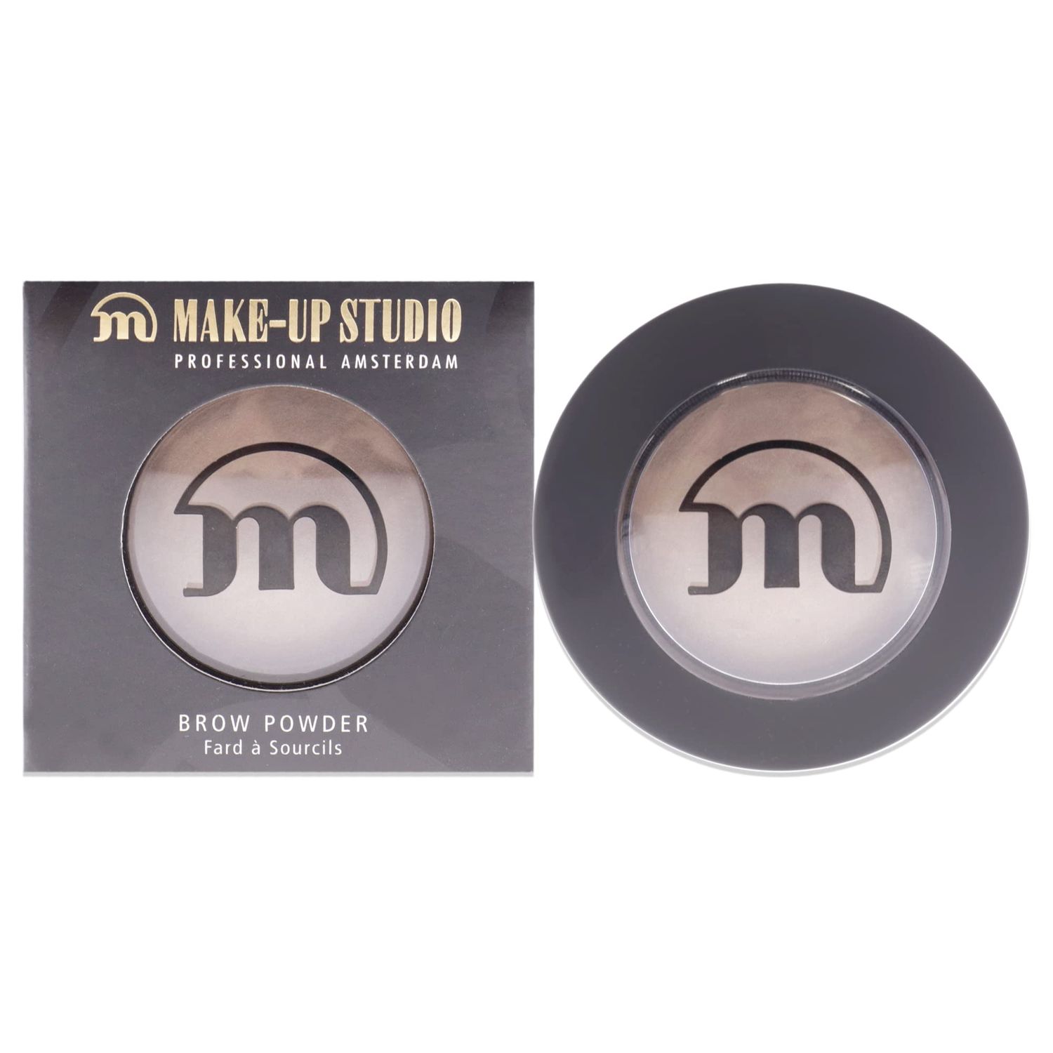 Make-Up Studio Professional Amsterdam Eye Brow Powder - Shape, Define And Improve Your Eyebrows -Subtly &amp; Naturally Color &amp; Shape The Eyebrows - Apply Wet Or Dry - Taupe - 0.06 Oz, (PH0716T)