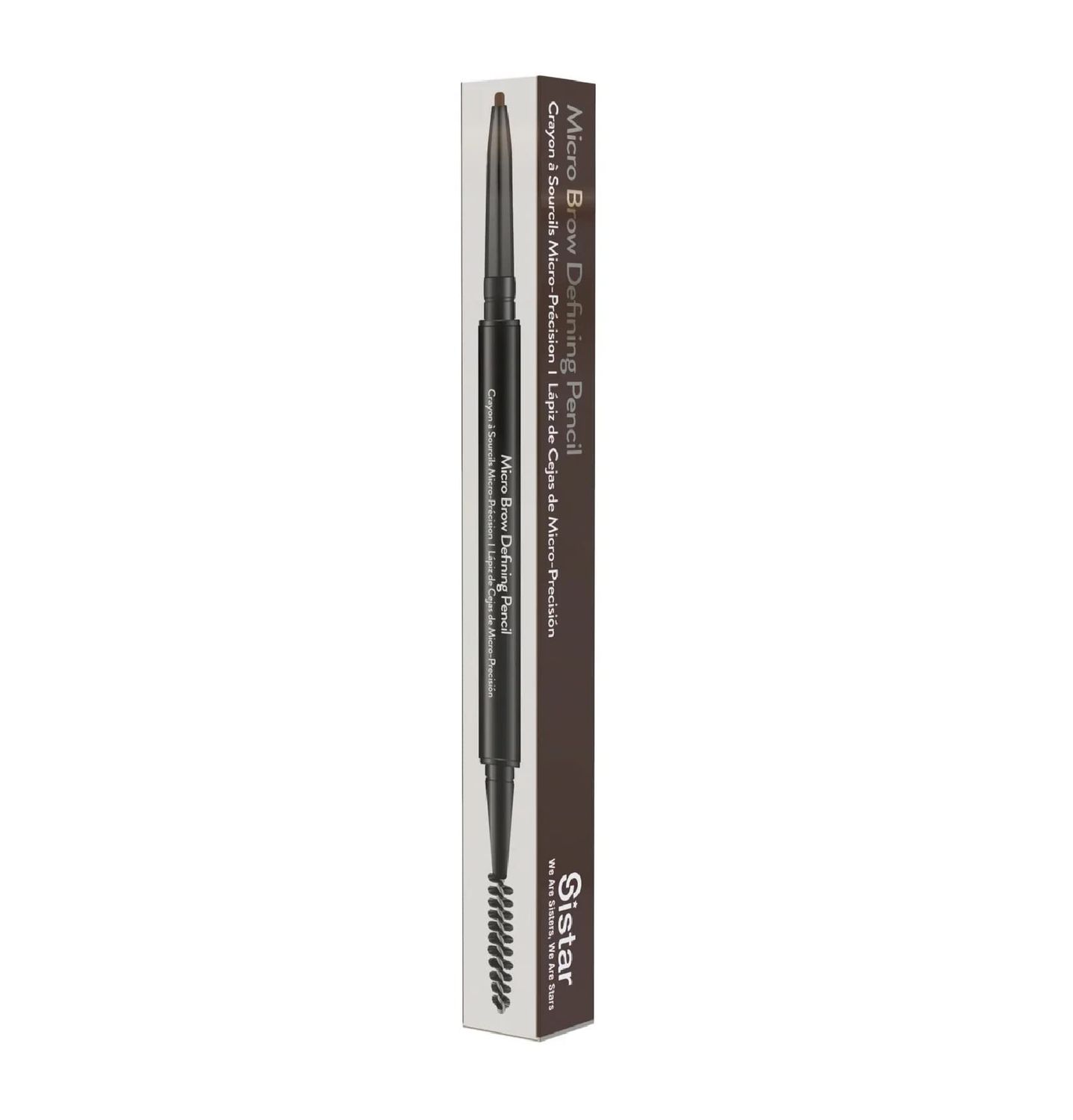 Sistar Micro Brow Defining Pencil Stylist Waterproof Eyebrow Pencil, Ultra Fine Double Ended Fill and Shape (Dark Chocolate)