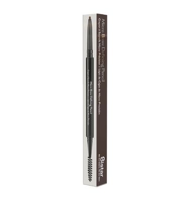 Sistar Micro Brow Defining Pencil Stylist Waterproof Eyebrow Pencil, Ultra Fine Double Ended Fill and Shape (Dark Chocolate)