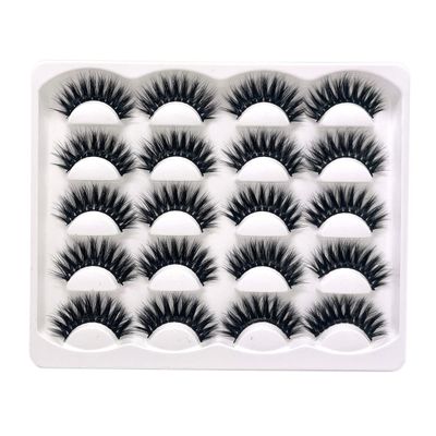 False Eyelashes 3D Faux Mink Lashes Pack Dramatic Fluffy Thick Volume Full Cross Soft Reusable Handmade Fake Eyelashes 10 Pairs Pack by Lifernilash (LFN5D05)