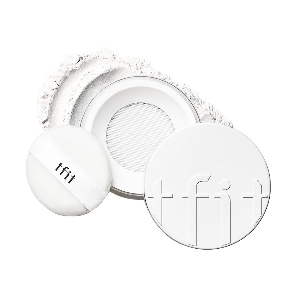 Translucent Set Finishing Powder - Sebum Control Face Loose Powder, Matte &amp; Silky Finish, Lightweight, Long-lasting, Korean Makeup, 0.24 Oz. (01 White, 0.24 Oz.)