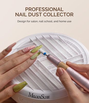 MelodySusie Nail Dust Collector,Compact Vacuum Fan Dust Collector for Beginner with Reusable Filter,HPro Powerful Dust Suction Machine Manicure Pedicure Tool for Acrylic Nail Polishing,Salon &amp; Home