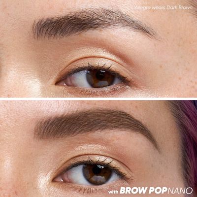Kosas Brow Pop Nano - Ultra-Fine 1mm Brow Pencil Precision Tip - Natural-Looking Eyebrows with Finest Hairlike Stroke - All Day Wear, Hypoallergenic, Safe for Sensitive Skin - Dark Brown