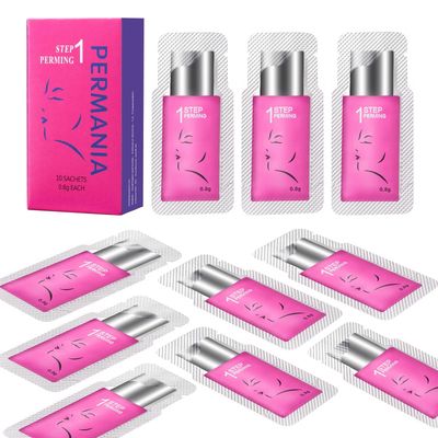 PERMANIA Lash Lift Kit,Separate Steps Products for Salon or at Home, Steps 10 Sachets of 0.8g0.03oz Each Prep (STEP#1)