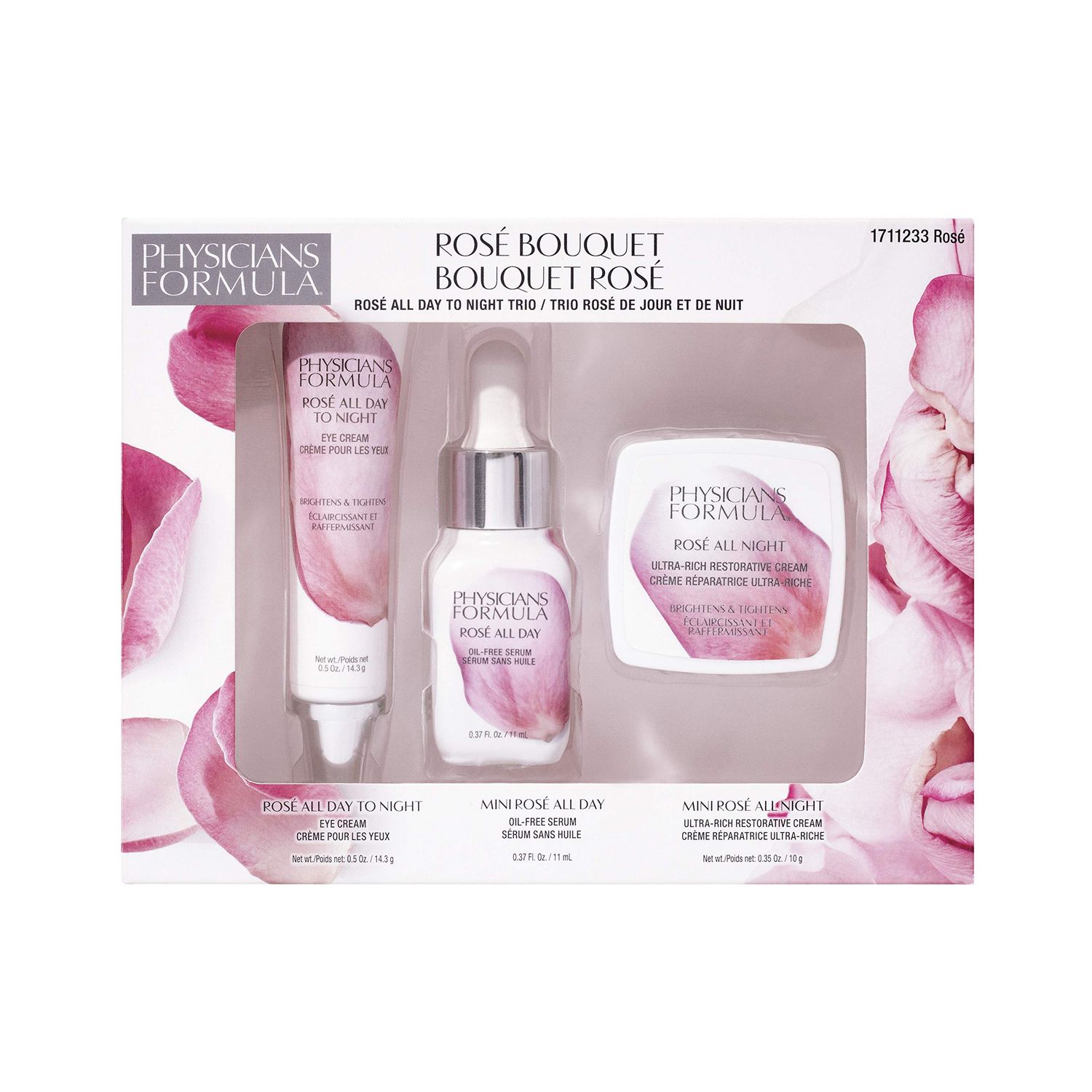 Physicians Formula Ros All Day Makeup Set Skin Care Kit, For Dark Circles Under Eyes, Puffiness, Anti Aging, Antioxidants Anti Wrinkles, Deep Hydrating, Moisturizing