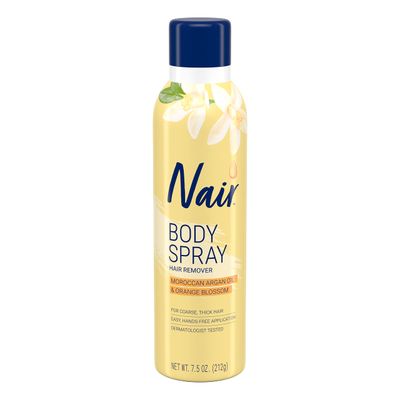 Nair Hair Remover Body Spray, Arm, Leg and Bikini Hair Removal Spray, 7.5 Oz Can