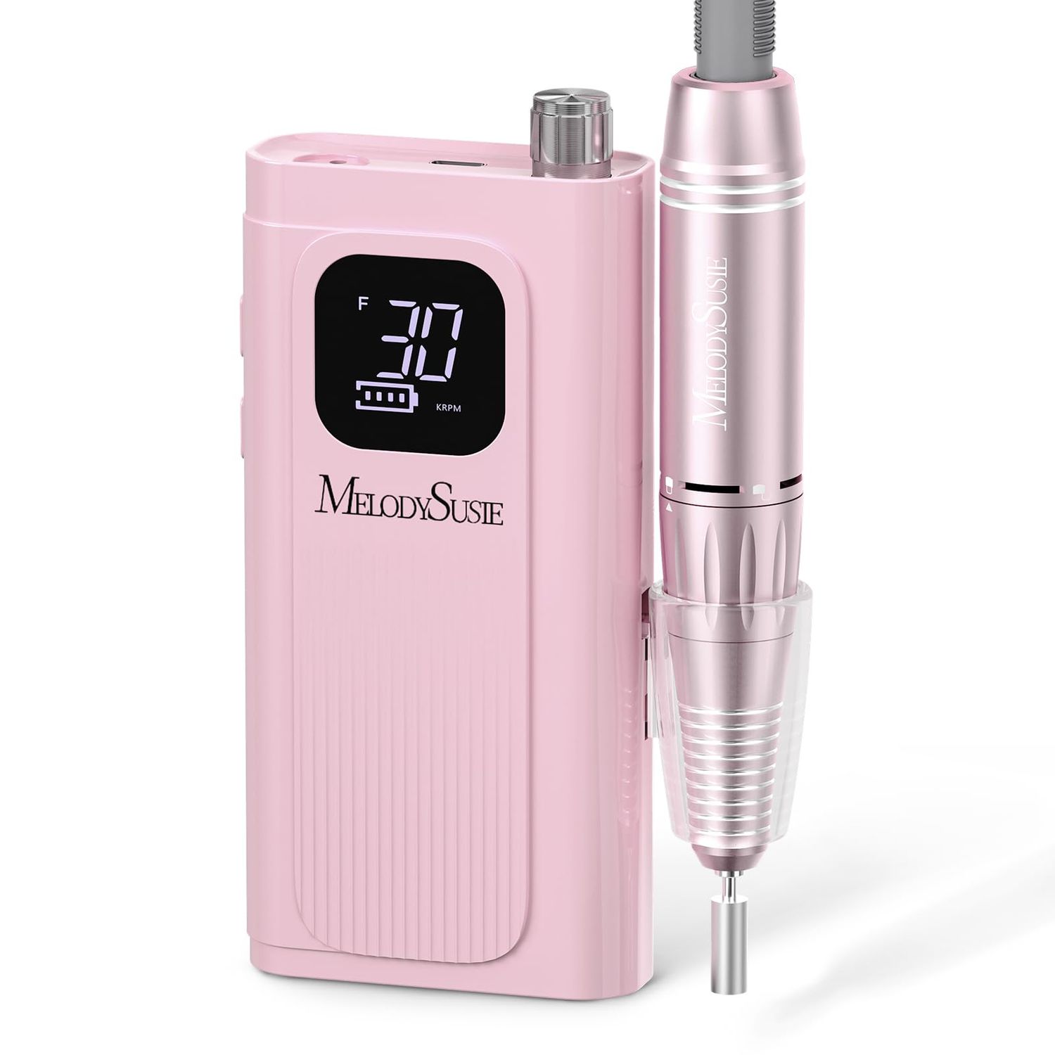 MelodySusie Electric Nail Drill Professional 30000 RPM, Portable Rechargeable Nail File,SC300F Cordless Nail E File for Acrylic Nails Gel Polishing,Efile Nail Kit for Manicure Pedicure Salon Home