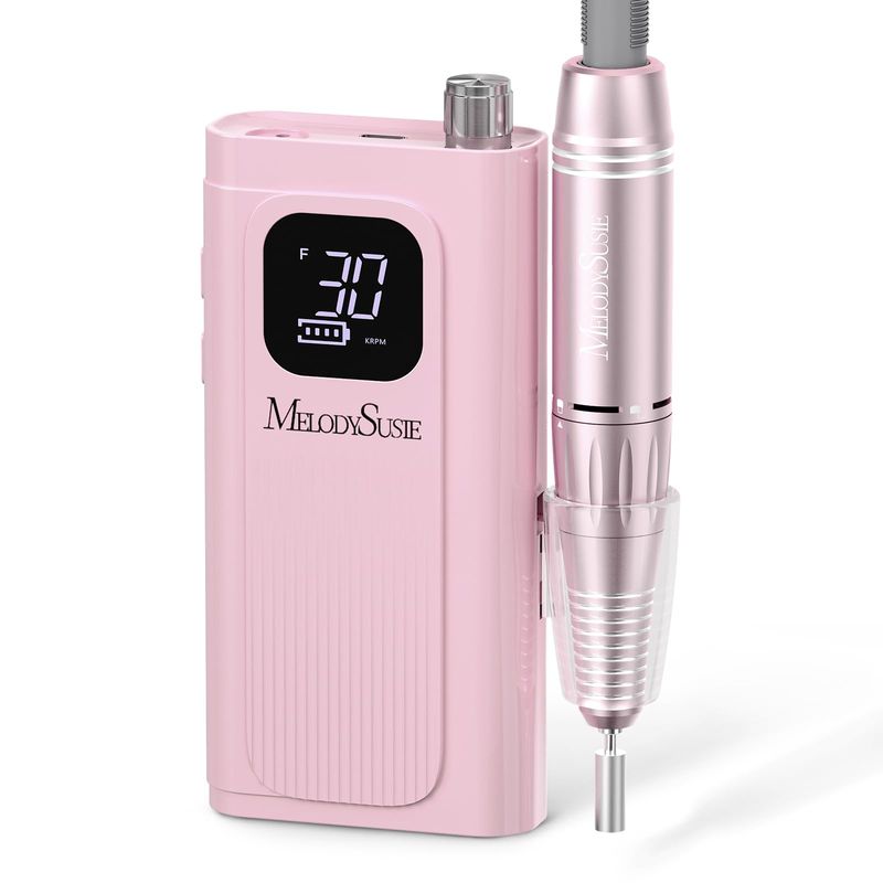 MelodySusie Electric Nail Drill Professional 30000 RPM, Portable Rechargeable Nail File,SC300F Cordless Nail E File for Acrylic Nails Gel Polishing,Efile Nail Kit for Manicure Pedicure Salon Home