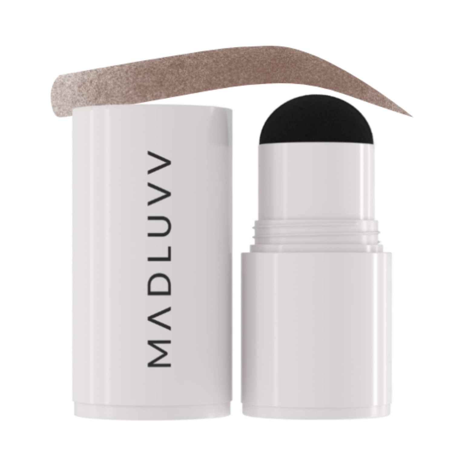MADLUVV Brow Stamp Refill - Color Stamp for Brows &amp; Root Touch Up for Women &amp; Men, Instantly Conceal Hair Loss, Grey Hair, Thinning Hair with Stain-ProofSmudge-Proof Powder Formula (Medium Brown)