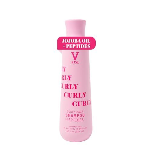 V&amp;Co. Beauty Curly Hair Shampoo with Peptide Technology, 12 oz, Curl Enhancing