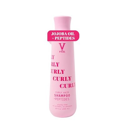 V&amp;Co. Beauty Curly Hair Shampoo with Peptide Technology, 12 oz, Curl Enhancing