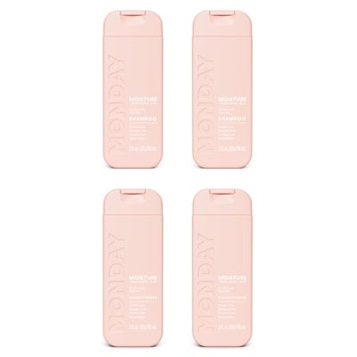 Monday Haircare Moisture Shampoo &amp; Conditioner Travel Pack - 3oz, 90ML Travel Kit (2 x Shampoo,2 x Conditioner)