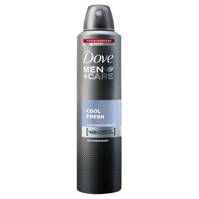 Dove Men  Care Cool Fresh Antiperspirant Deodorant Spray, 48 Hour Powerful Protection, 8.4 Ounce (Pack of 6)