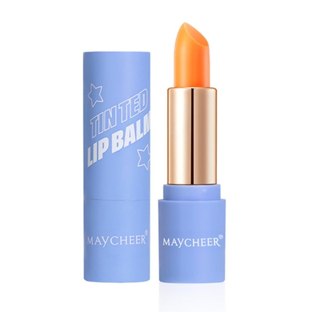 LAMUSELAND Matte Lipstick Set, Long Lasting PH Color Changing Black &amp; Orange Tinted Lip Balm, 24 Hour Waterproof Magic Lipstick for Women Girls (01, M)