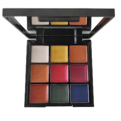 YARLADY 9color Glitter Super Gloss Lipstick Palette moisturizing Waterproof glimmer Lip Palette Makeup,Pigmented Festival Halloween Body Face Paint Lipstick Set