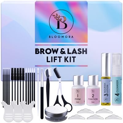 Lash Lift Kit &amp; Eyebrow Lamination Kit, 2-in-1 Solution, at Home Brow Lamination Kit, BeginnerProfessional, Eyelash Lift Kit, Lasts 6-8 Weeks, 15 Applications, DIY Brow  Lash Perm Kit