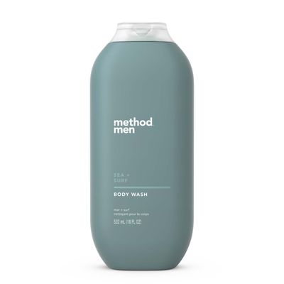 Method Men Body Wash, Sea  Surf, Paraben and Phthalate Free, 18 FL Oz (Pack of 3),Softening
