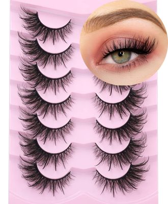 Fox Eye Lashes Wispy Faux Mink Lashes Fluffy Fairy Cat Eye Lashes That Look Like Extensions Spiky Fake Eyelashes Natural Look