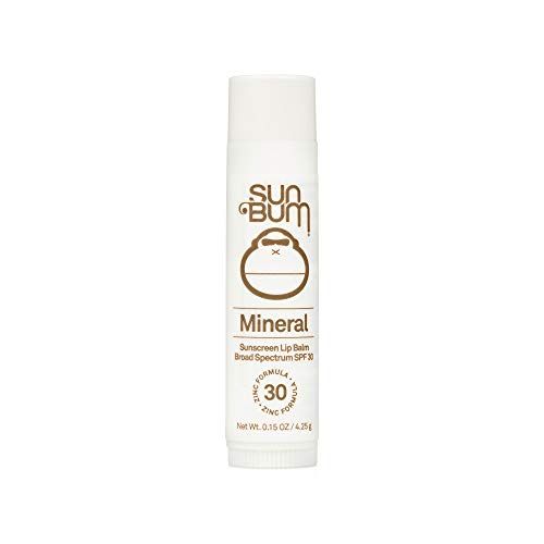 Sun Bum SPF 30 Mineral Sunscreen Lip Balm | Hawaii 104 Act Compliant (Octinoxate &amp; Oxybenzone Free) Broad Spectrum Natural Lip Care with UVAUVB Protection | .15 oz