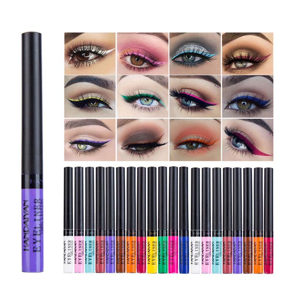 Luxsea Matte Colorful Liquid Eyeliner Set 12 Colors Waterproof Long Lasting Eyeliner Set Professional High Pigmented Makeup Set for Women Girls