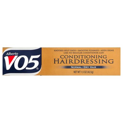 Alberto VO5 Conditioning Hairdressing for Normal to Dry Hair - Hair Conditioner Styling Product - Smooths Frizz - Brightens Color - 1.5 oz