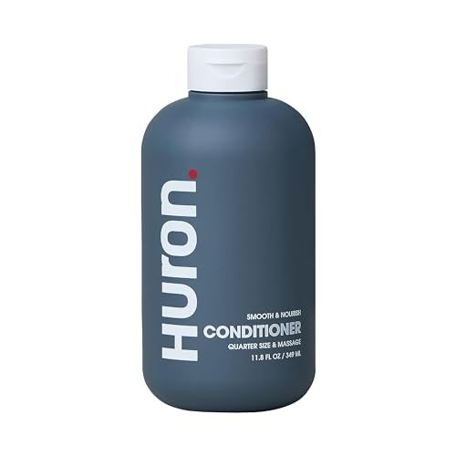 Huron Mens Conditioner - Lightweight, Hydrating Conditioner - Eliminates Frizzy Hair, Moisturizes, &amp; Restores Shine - Clean &amp; Invigorating Scent - 100% Vegan Ingredients &amp; Cruelty-Free - 11.8 Fl Oz