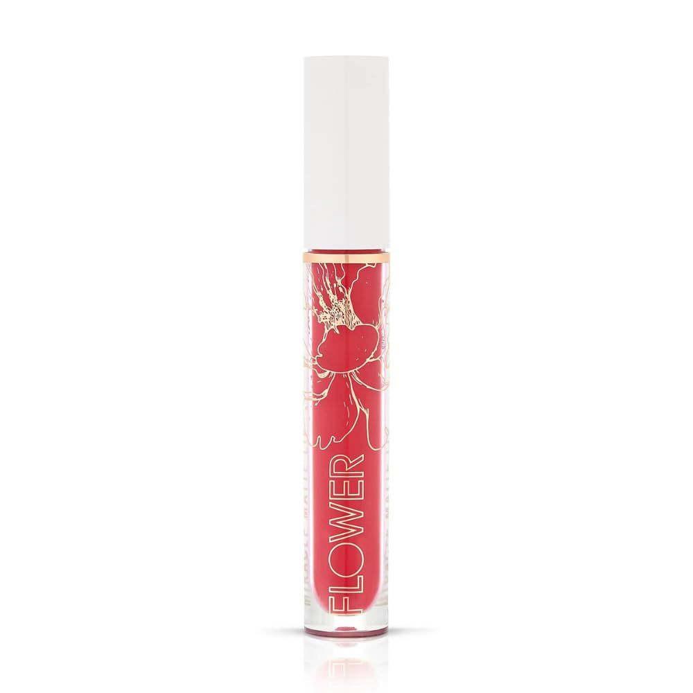 Flower Beauty Miracle Matte Liquid Lip Color - Vividly Bold &amp; Creaseless Matte Liquid Lipstick, Comfortable All Day High Impact Makeup Color (Melon Pop)