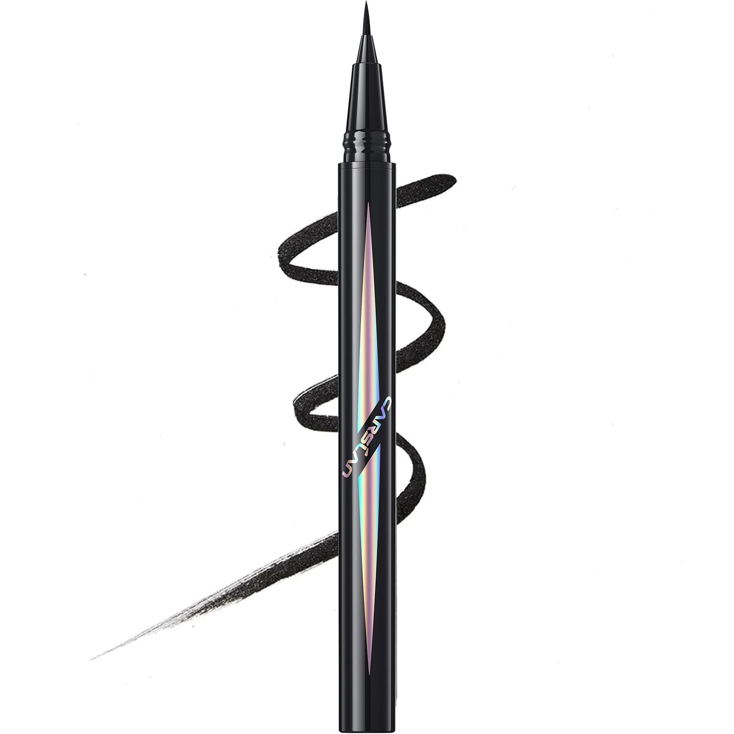 CARSLAN Liquid Eyeliner, Black Eyeliner Liquid Liner, 12H Longlasting Eyeliners, Waterproof &amp; Smudgeproof High Pigmented Eyeliners for Eye Makeup, Black, 1 count