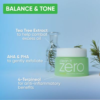 BANILA CO Clean it Zero Pore Clarifying Cleansing Balm - Korean Makeup Remover for OilyAcne Prone Skin - Vegan &amp; Made with Tea tree oil  4-Terpineol - 100ml3.38 fl oz