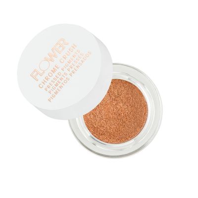 FLOWER BEAUTY By Drew Barrymore Chrome Crush Eyeshadow - Gel Powder  Buildable Formula - Shimmer  Glitter - Eyeshadow Topper (Copper)