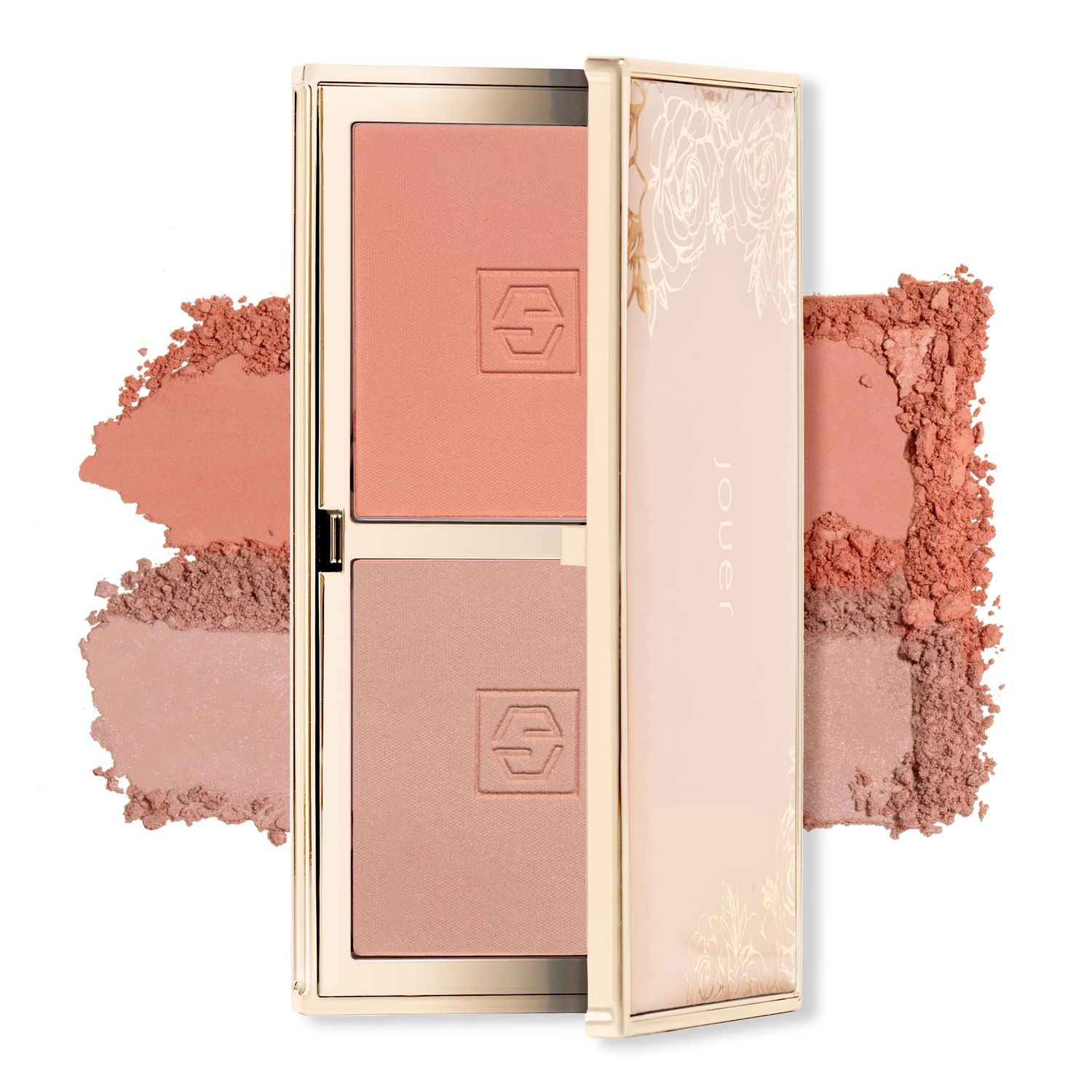 Jouer Blush Bouquet Duo 2 Shade Blush Palette High Pigment Powder Natural Flush Beauty Cosmetics Vitamin E Talc-Free Paraben, Gluten &amp; Cruelty Free