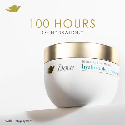 Dove Hair Mask Daily Moisture for Dry Hair with Liquid Bio-Protein Care Technology and Hyaluronic Serum 9.2 Oz